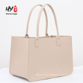 popular and portable wool leather felt laptop bag